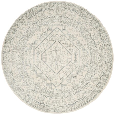 Safavieh 4 x 4 ft. Adirondack Power Loomed Round Area Rug; Ivory & Slate ADR108S-4R